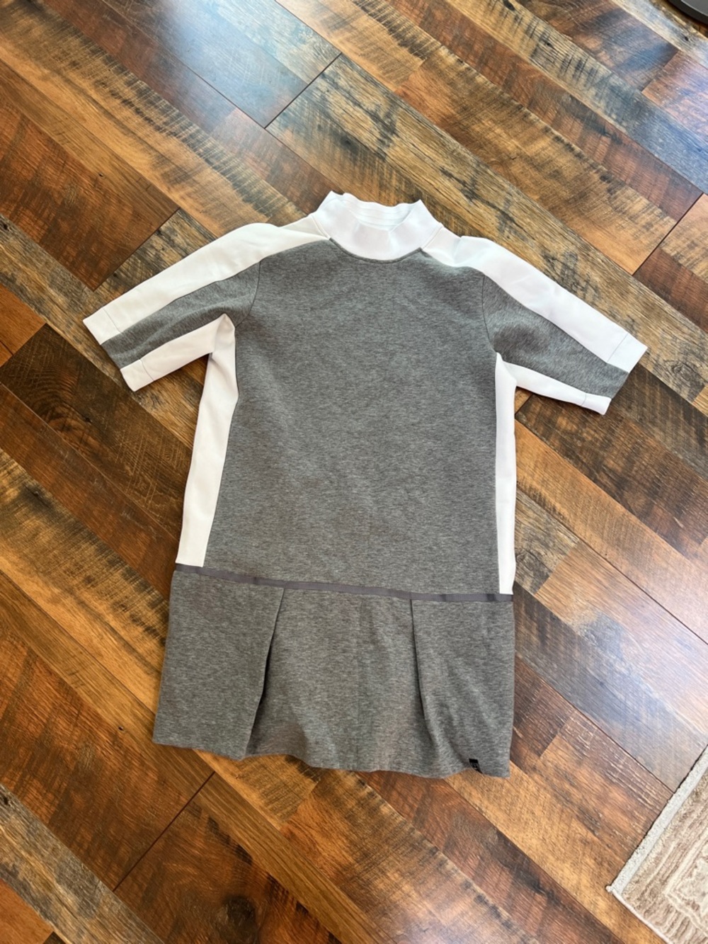 NikeCourt Tennis Dress in the Carbon Heather and White colorway